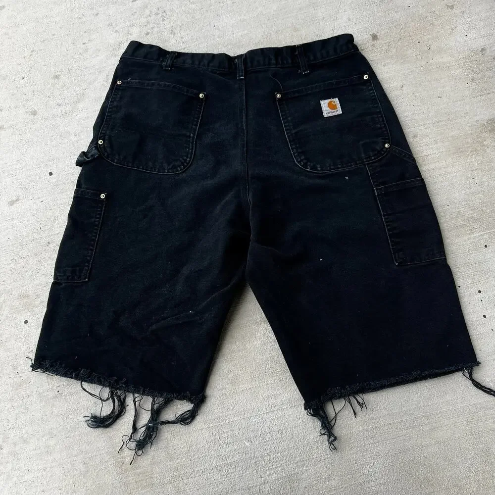 Carhartt black double knee work wear carpenter shorts
